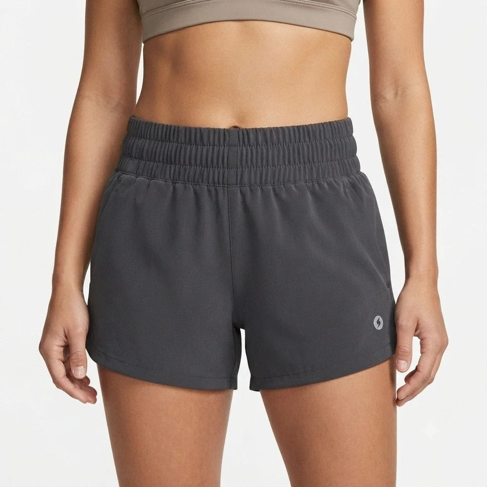Mier Shorts Womens Medium Athletic Running Charcoal Gray Elastic Waist Pockets
